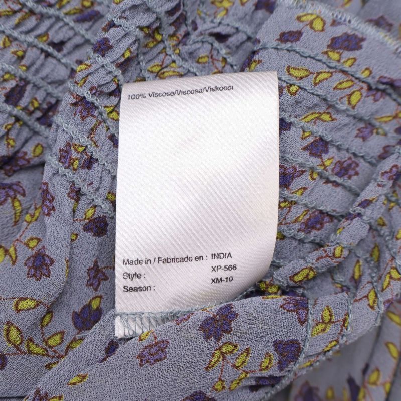 Materialinformation 100% viskos på etikett
