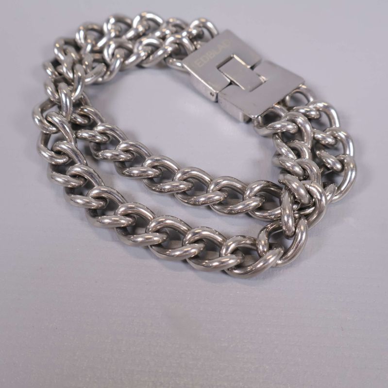 Tvådelat silverfärgat armband i länkdesign