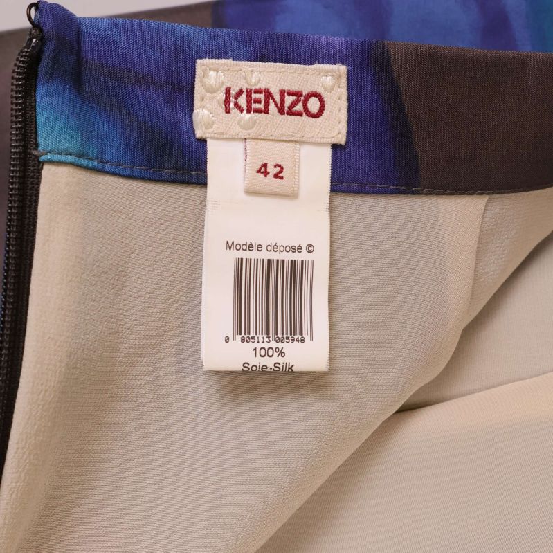 Kenzo etikett och materiallapp med storlek