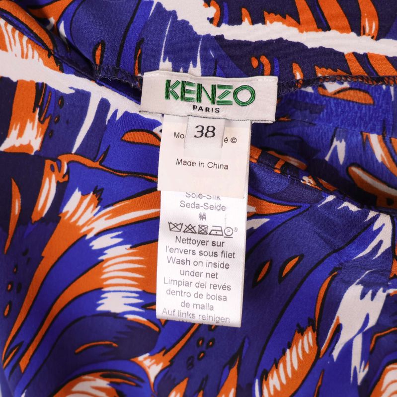 Namnlapp Kenzo Paris och tvättråd för silkeskjol