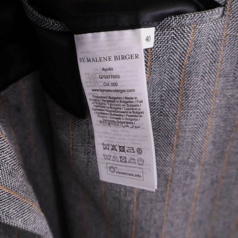 Materiallapp med information om material och storlek
