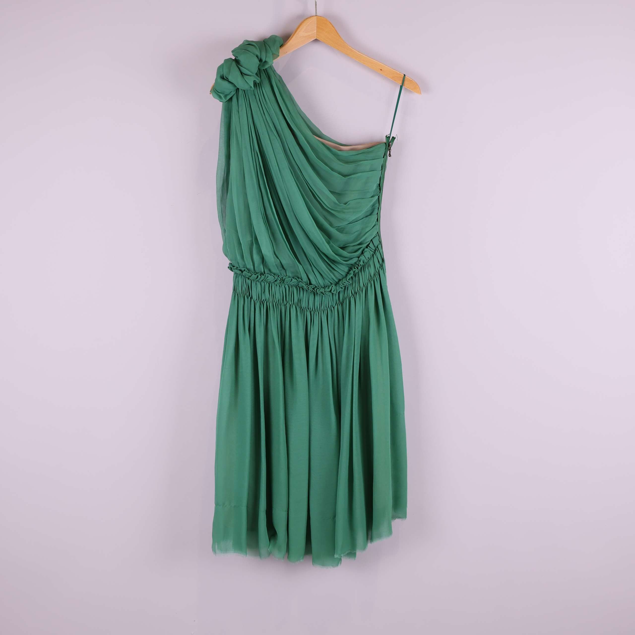Lanvin - Klänning - Silke - Grön - Premium Vintage